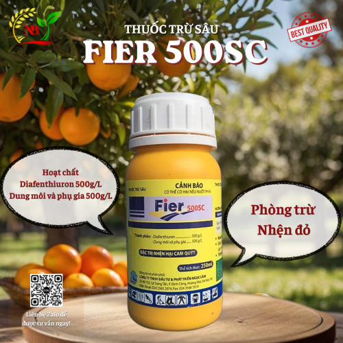 (NHỆN) Thuốc trừ nhện Fier 500SC- 250ml - Trừ nhện đỏ hại cam quýt- Năm bưu