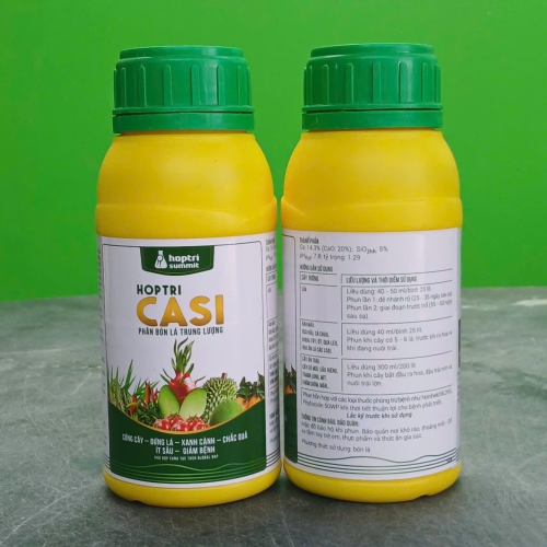 HOPTRI CASI – PHÂN BÓN LÁ TRUNG LƯỢNG CANXI Cứng cây – Dày lá – Xanh cành – Chắc quả