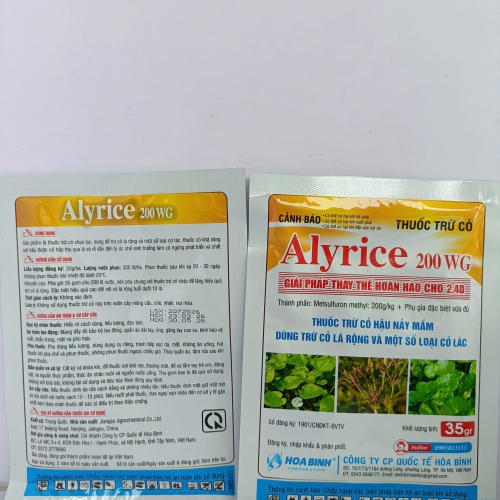 ALYRICE 200WG – Thuốc trừ cỏ hậu nảy mầm cho lúa