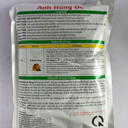 PILOT 15AB – SIÊU DIỆT ỐC BƯƠU VÀNG, BẢO VỆ MÙA MÀNG! GÓI 1KG