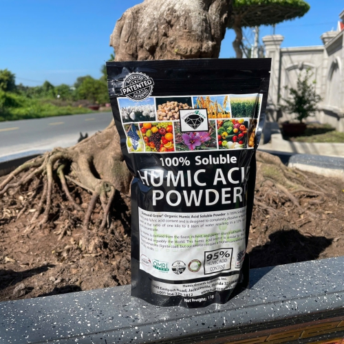 HUMIC ACID POWDER 100% SOLUBLE – HUMI (K) POWDER Kích thích bộ rễ phát triển mạnh, ra nhiều rễ tơ, tăng khả năng hút phân bón