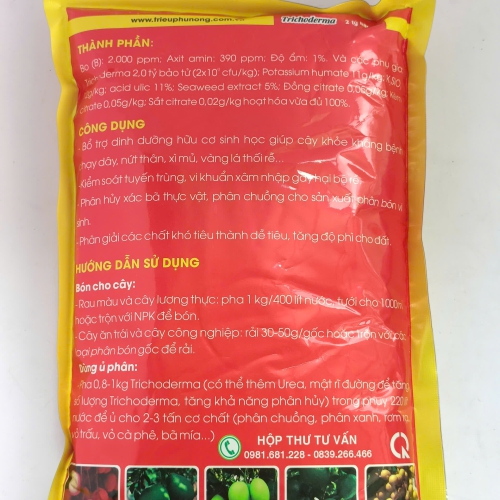 TRICHODERMA Bổ sung vi sinh có lợi, cải tạo đất, hỗ trợ cây phát triển khỏe mạnh