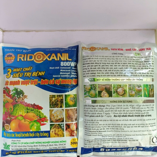 RIDOXANIL 800WP – 3 HOẠT CHẤT SIÊU TRỊ BỆNH