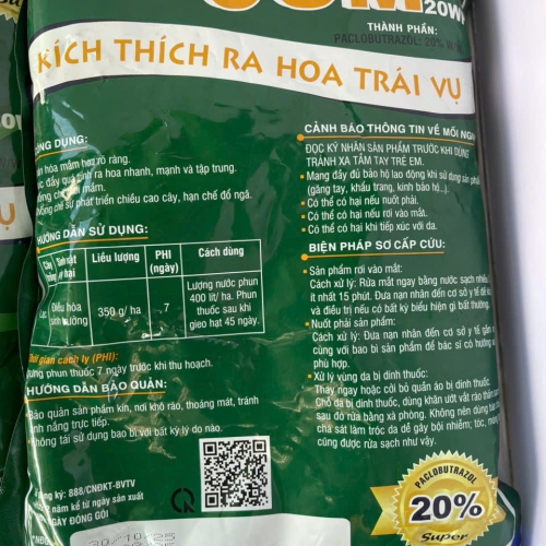 TOBA JUM 20WP – KÍCH THÍCH RA HOA TRÁI VỤ, RA HOA ĐỒNG LOẠT