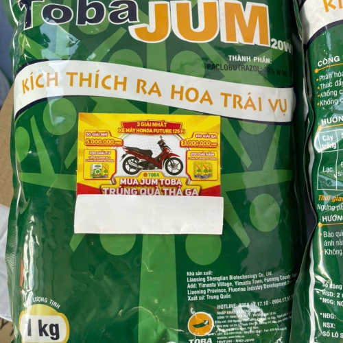 TOBA JUM 20WP – KÍCH THÍCH RA HOA TRÁI VỤ, RA HOA ĐỒNG LOẠT