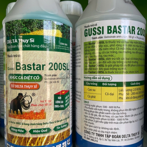 Thuốc Trừ Cỏ BASTAR XANH 200SL Chính Hãng – Glufosinate Ammonium 200g/L – Diệt Cỏ Dại – Chai 900ml