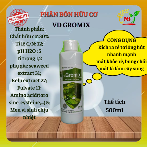 PHÂN BÓN HỮU CƠ VD GROMIX 500ml