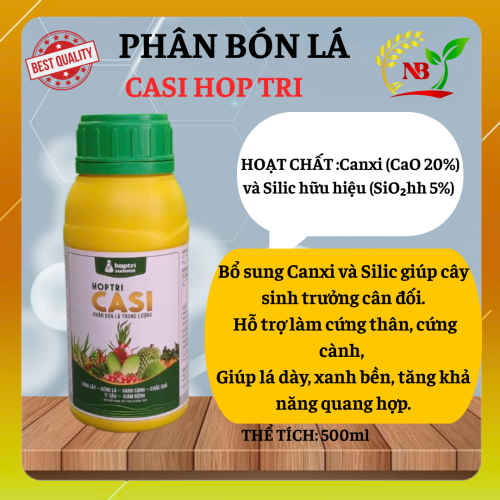 HOPTRI CASI – PHÂN BÓN LÁ TRUNG LƯỢNG CANXI Cứng cây – Dày lá – Xanh cành – Chắc quả