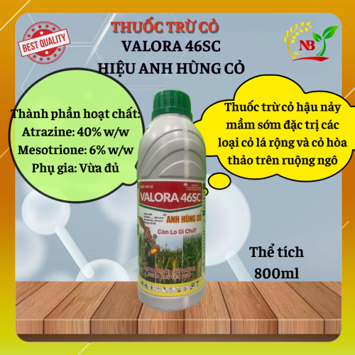 THUỐC TRỪ CỎ VALORA 46SC HIỆU ANH HÙNG CỎ 800ml