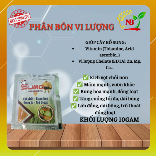 PHÂN BÓN VI LƯỢNG SUMO DẠNG VIÊN SỦI 