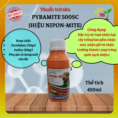 Thuốc trừ sâu PYRAMITE 500SC (HIỆU NIPON-MITE) 450ml