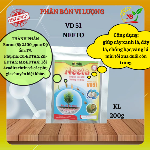 phân bón vi lượng VD 51 NEETO, 200g