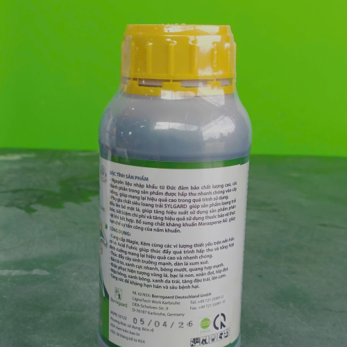 Phân bón hữu cơ  Agro MAZI FLEX HIỆU MAGZIN PLUS HỮU CƠ-MAGIE-KẼM-ACID FULVIC  (PHỤ GIA KHÁNG KHUẨN MARASPERSE AG&CHẤT SIÊU LOANG TRẢI SYLGARD) 500ML